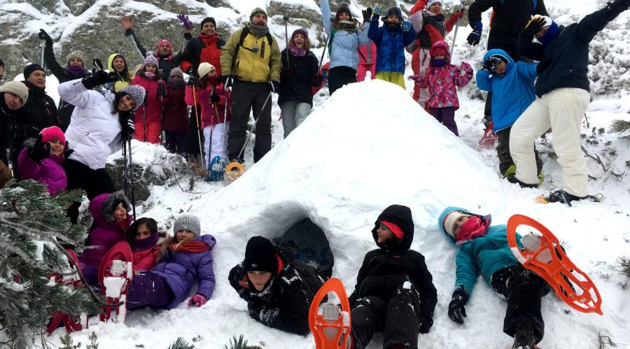 Raquetas de Nieve, Construcción de Iglú, Trineo Madrid