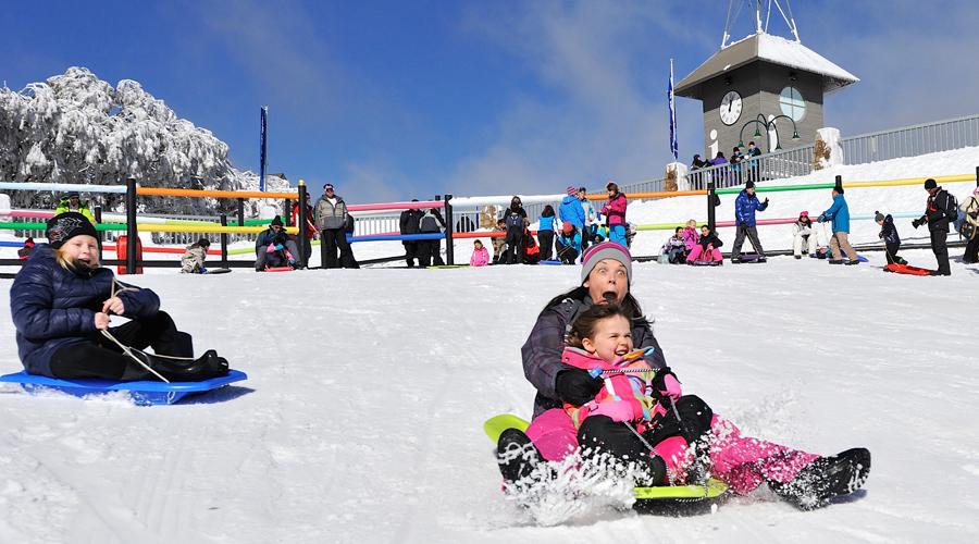 Snowshoeing + igloo building + sledding in Sierra Nevada