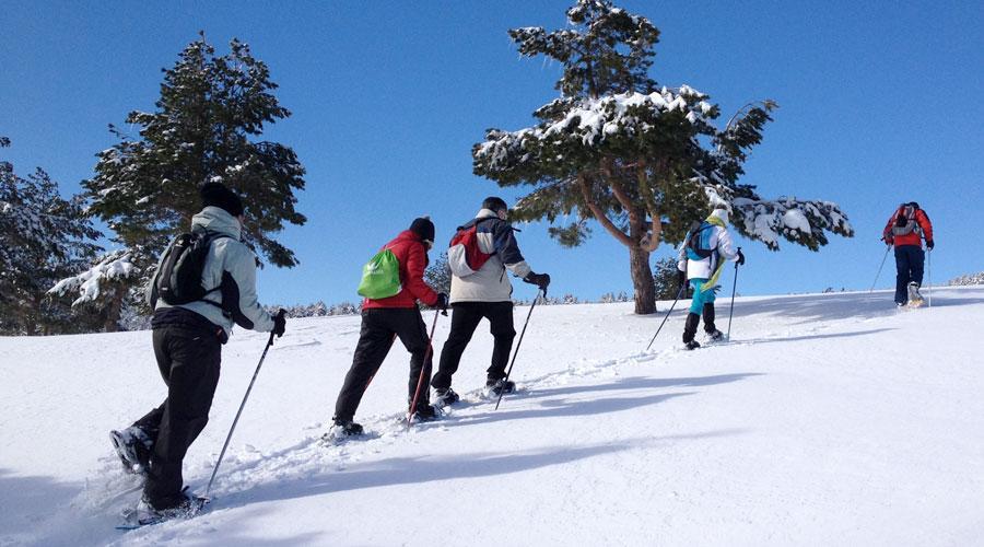Raquetas de nieve en Madrid. (Peñalara).