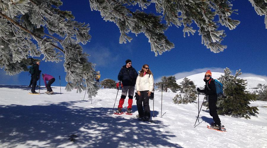 Raquetas de nieve en Madrid. (Peñalara).